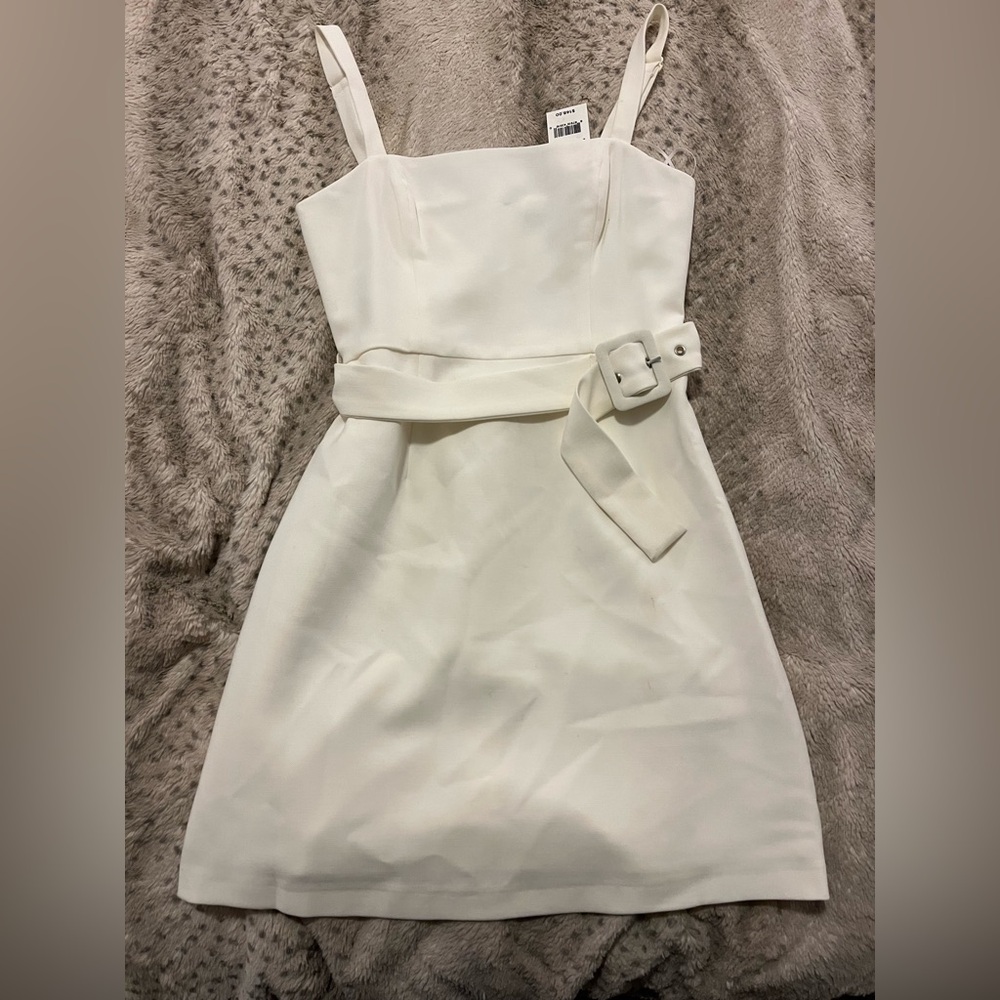 French Connection Cream Mini Dress with Belt